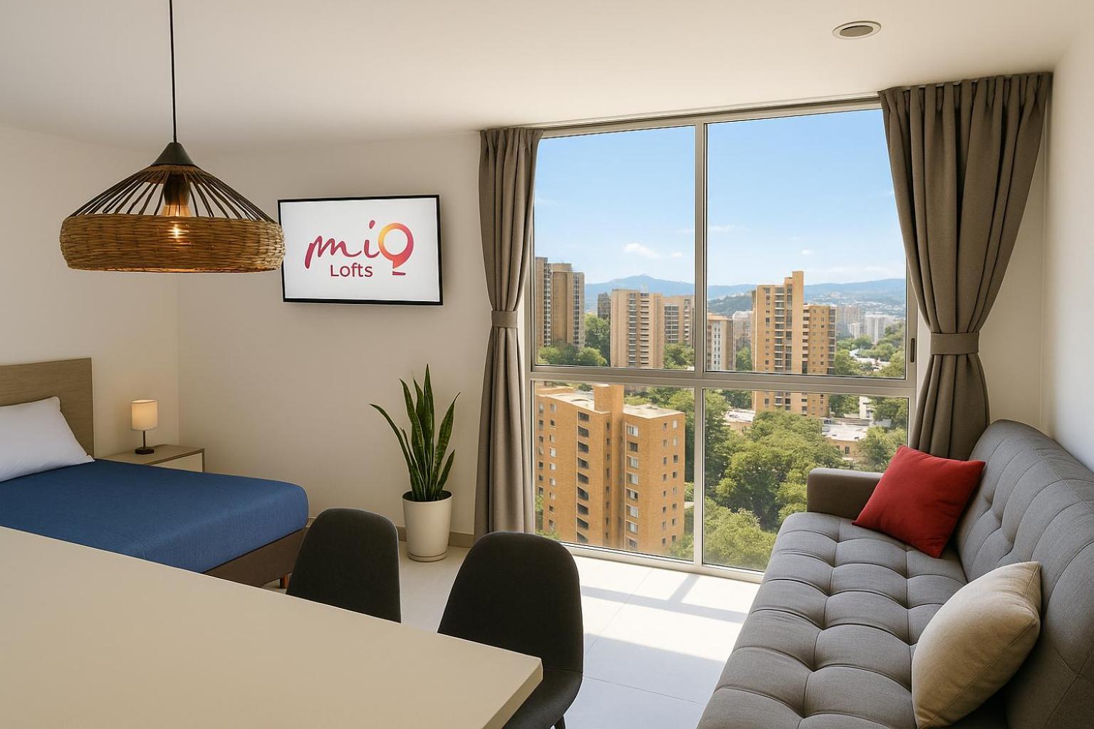 Loft Moderno En El Poblado Con Vista Y Parqueadero Mio Lofts Apartman Medellín Kültér fotó